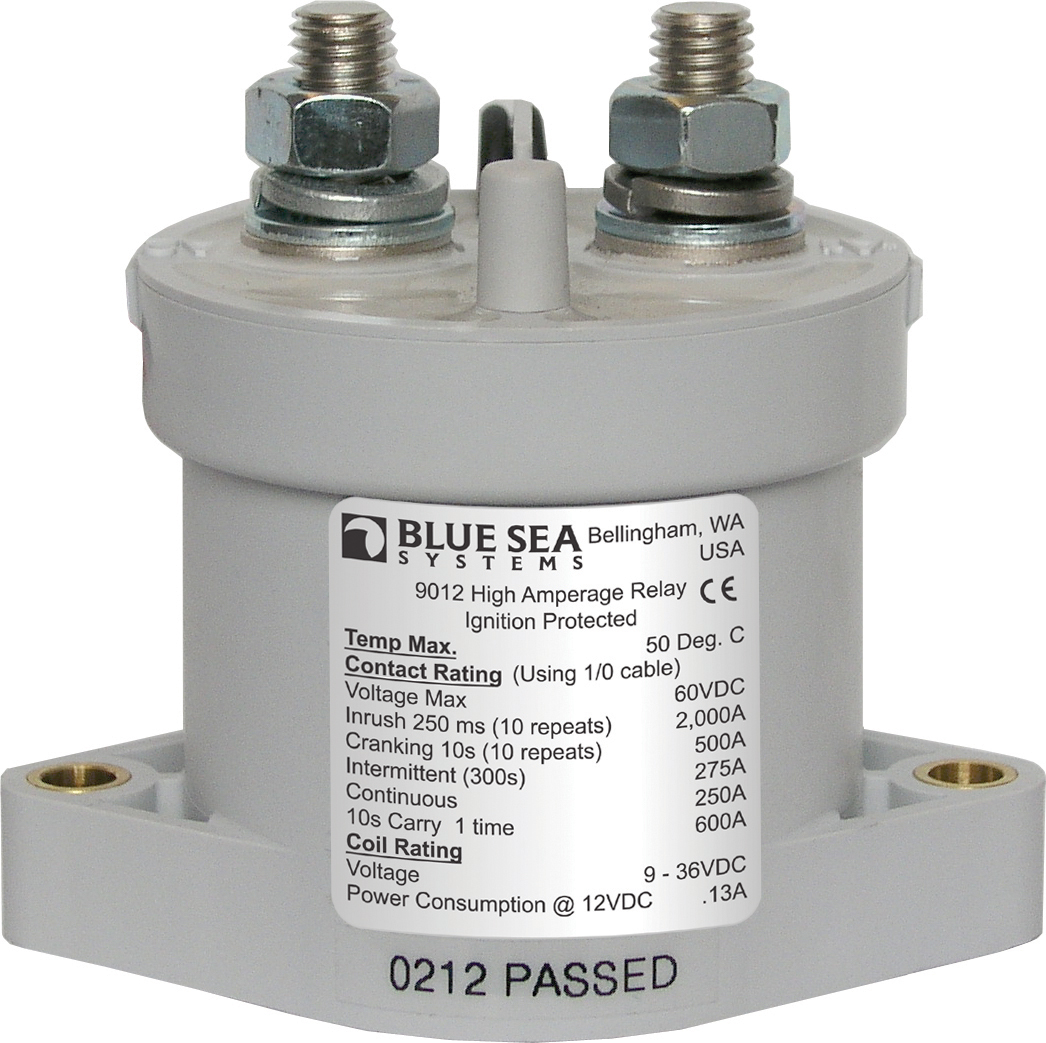 Part# 9012B  Manufacturer Blue Sea Systems  Part Type Battery Solenoid